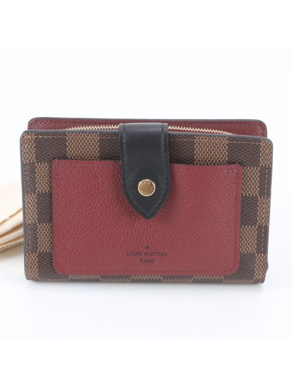Louis Vuitton Damier Portefeuille Juliette Leather Bifold Wallet